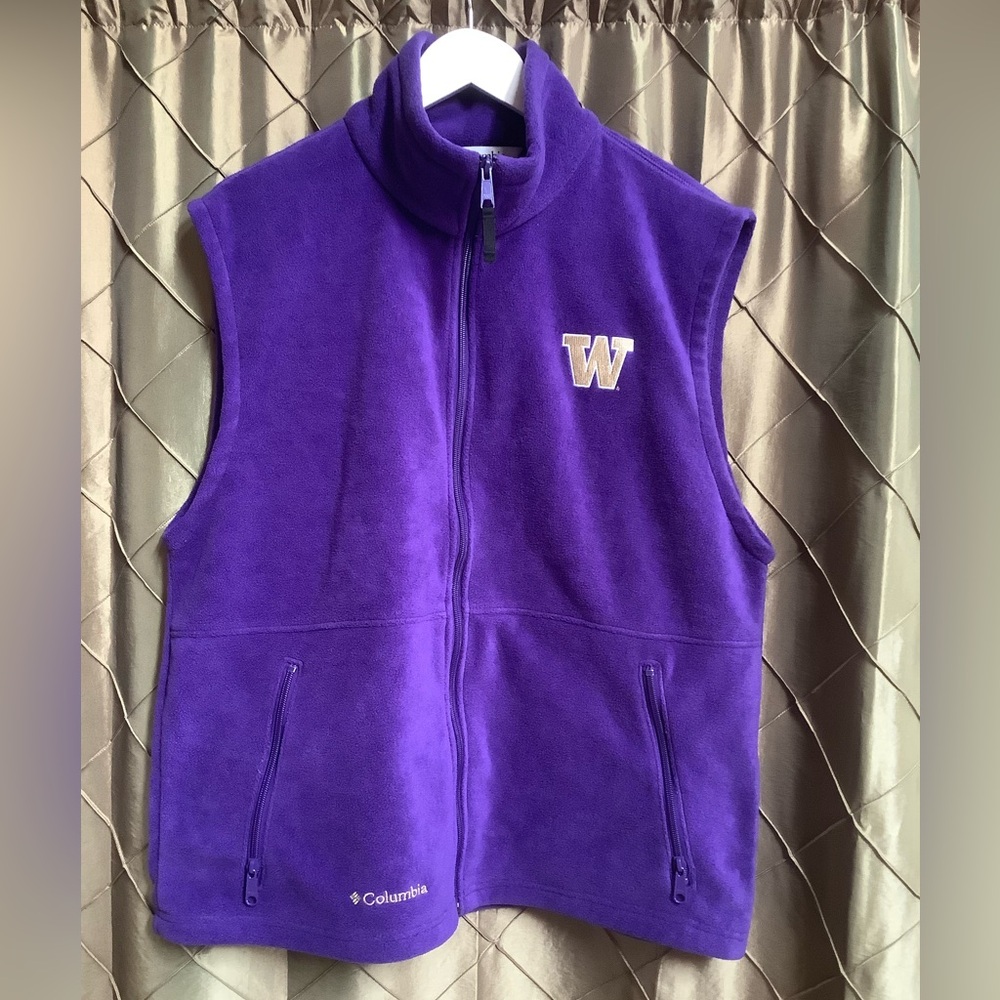 EUC- Columbia ‘University of Washington Huskies’ Zip Up Fleece Vest
